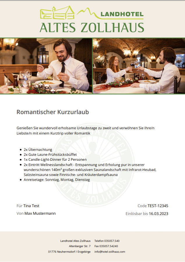 Romantischer Kurzurlaub