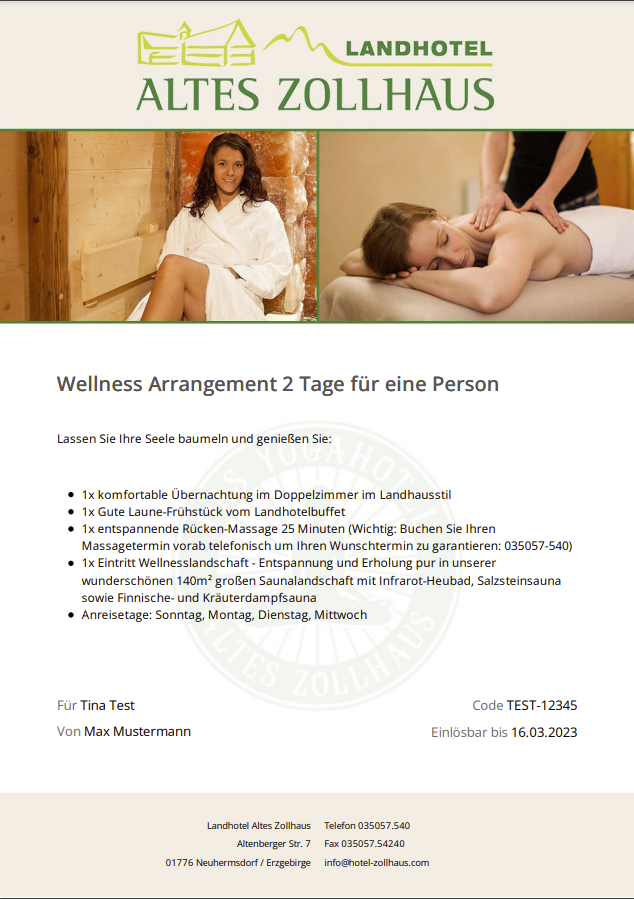 Wellness Arrangement (1 Person)